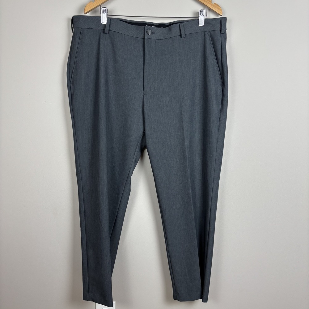 STAFFORD 365 Dress Pants‎ Mens 38x29 Gray Straight Fit All Temp Comfort Stretch